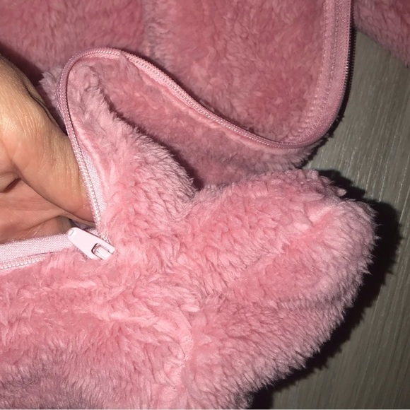 CARTER'S Just One You Baby Girls Fox SherpaPram footies Bodysuit with hood Sz 3M - Picture 5 of 9